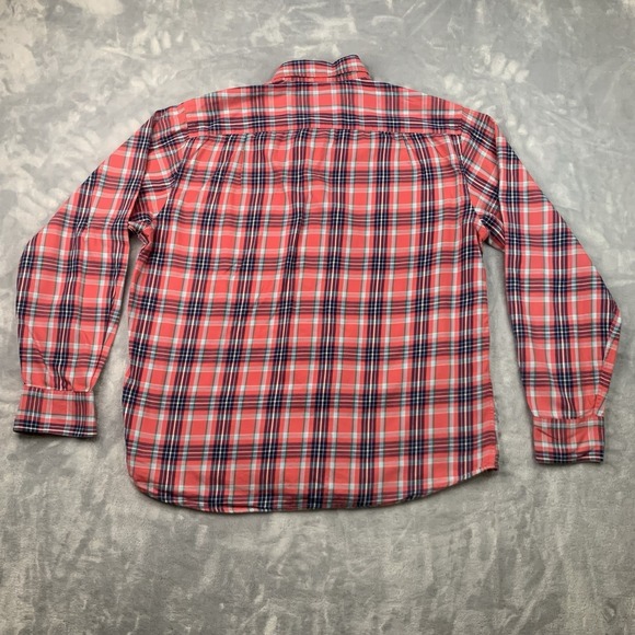 UNTUCKit Shirt Men's L Red Grey White Plaid Button Up Long Sleeve Cotton Casual - Picture 7 of 7